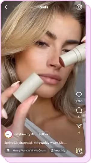 girl removing lid from refy orchid lip blush