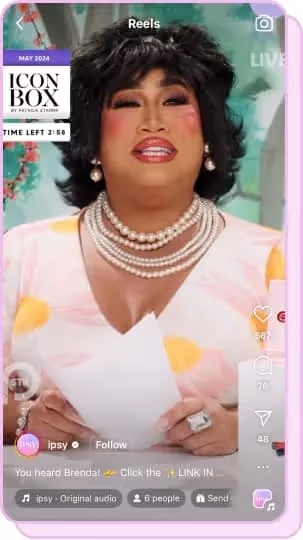 patrick starr dressed as hsn host for ipsy