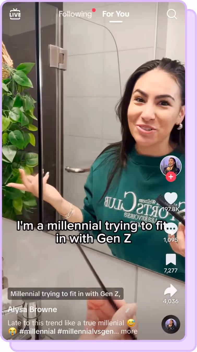 woman wearing green tshirt standing in front of mirror