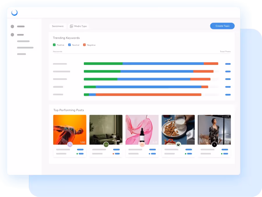 Dash Social Instagram Organic Reach analytics dashboard showing estimated reach, engagement, and UGC performance.