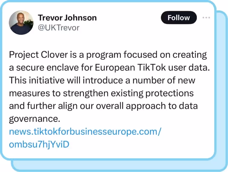 tweet screenshot from @uktrevor