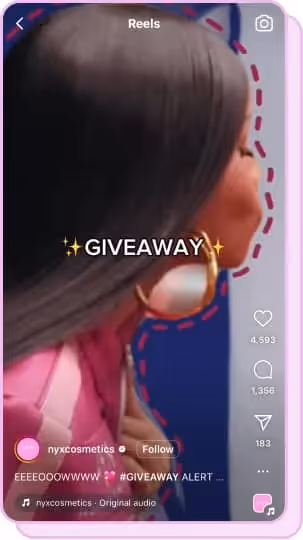 side of cardi b's head and brown hair with text overlay reading 'giveaway'