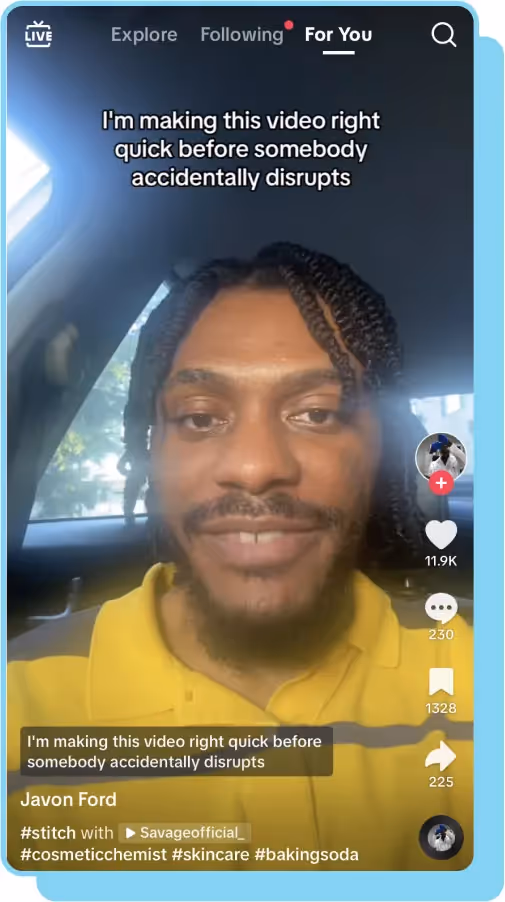javon ford tiktok stitch screenshot