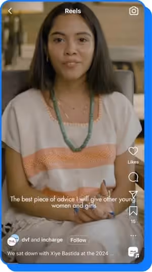 xiye bastida talking about advice for women for dvf