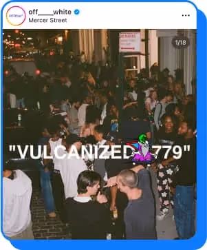 image of a party for off white