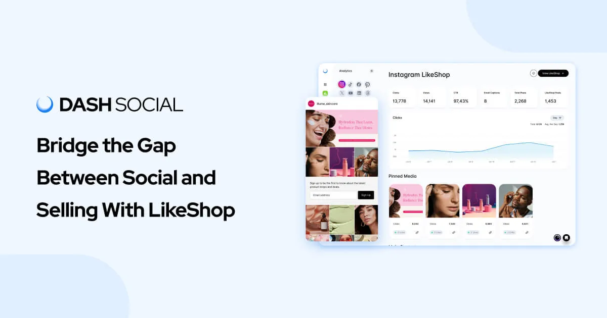 LikeShop Link in Bio for Instagram and TikTok | Dash Social