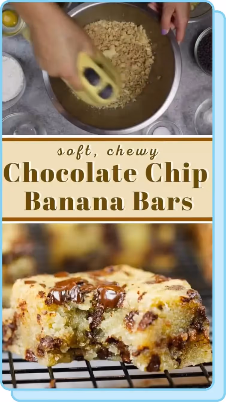 chocolate chip banana bar pinterest recipe rich pin