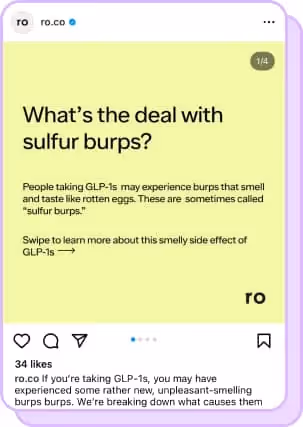 ig screenshot showing facts about sulfur burps 