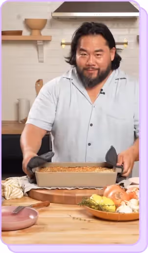 thrive market's director of branded food merchandising holding mac and cheese