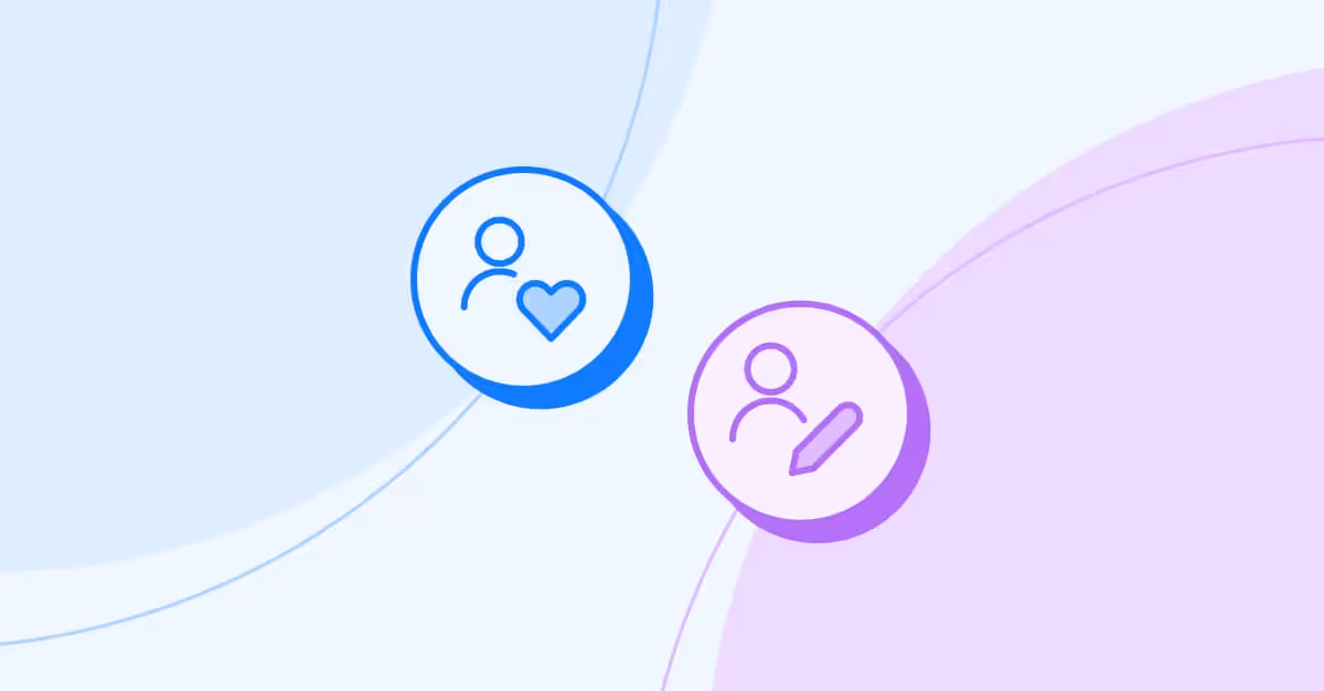 icons representing a content creator and an influencer on a modern design background for Dash Social