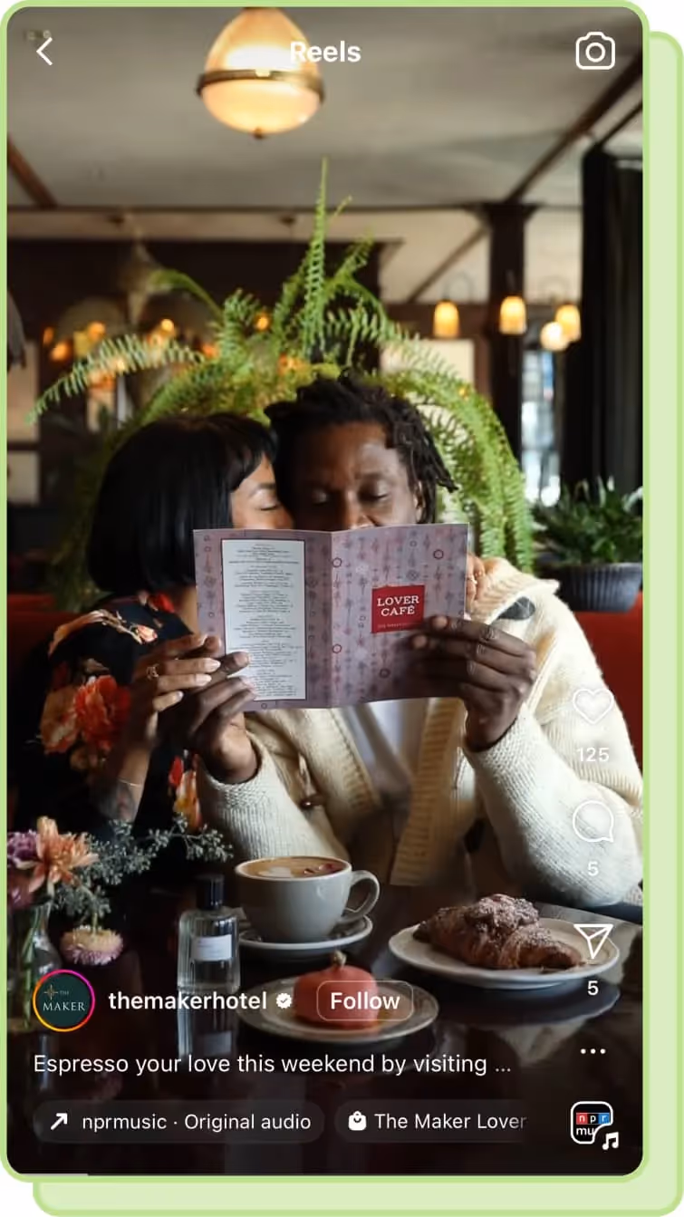 woman reading cafe menu