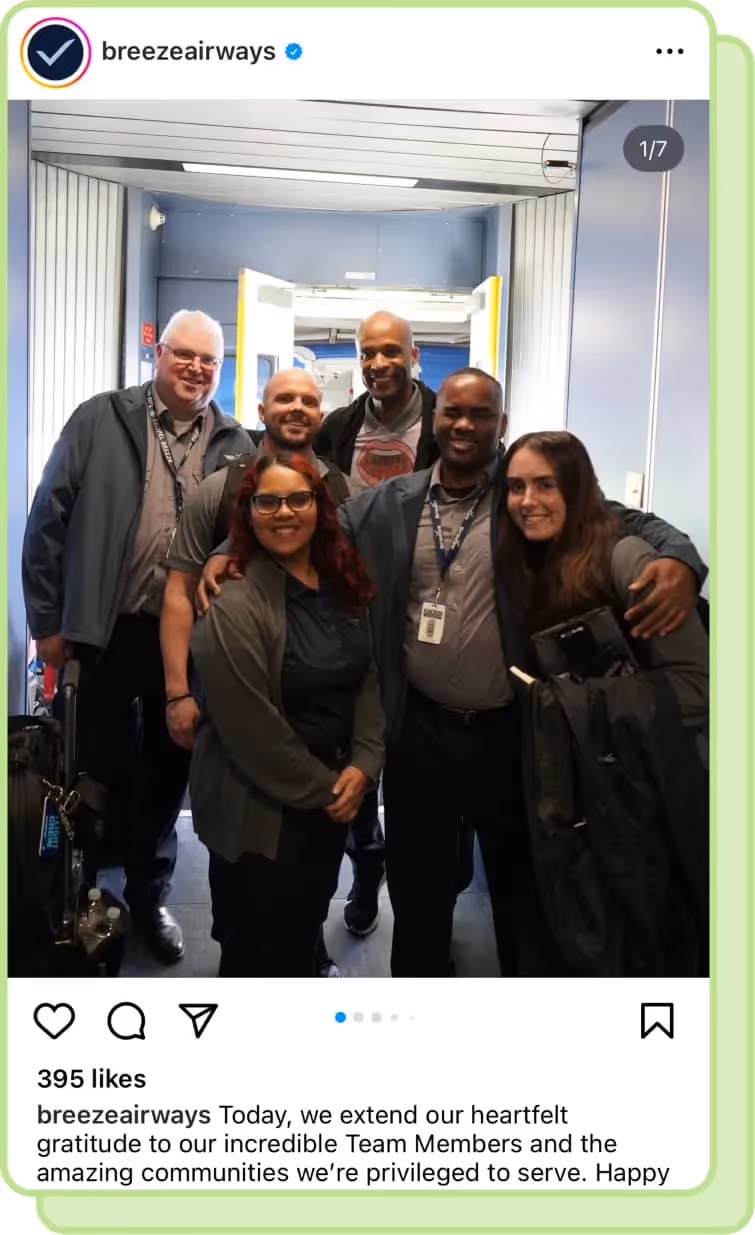 breeze airways employees