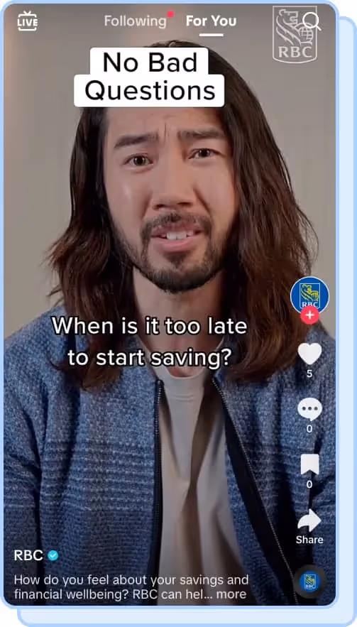 man with long hair and blue sweater answers finance questions on tiktok