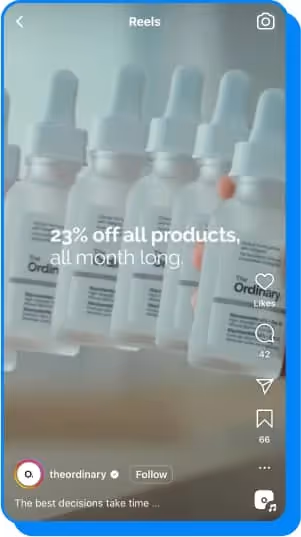the ordinary bottles black friday ig reels screenshot