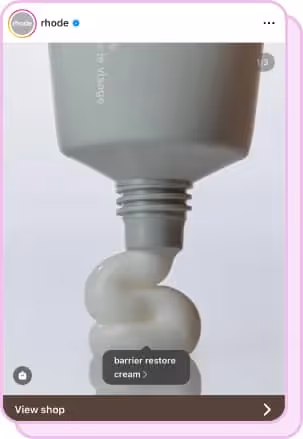 rhode barrier restore cream coming out of tube