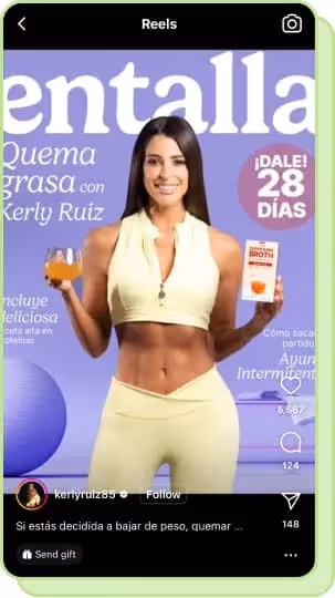 fitness influencer on magazine cover