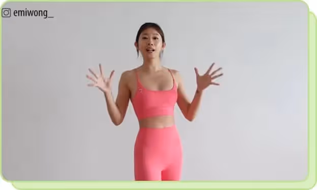woman in coral workout set youtube screenshot