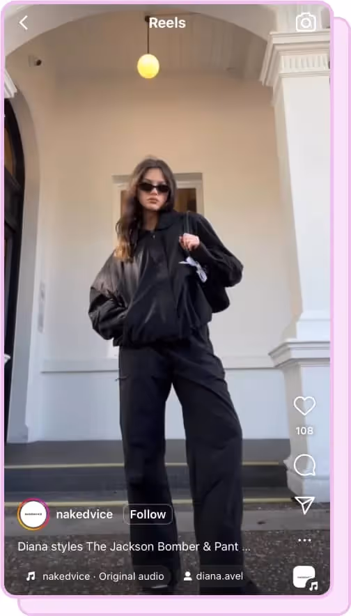 woman wearing naked vice black outfit