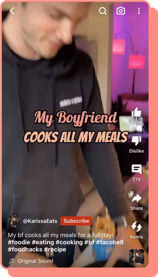 man makes peanut butter and jelly youtube short screenshot