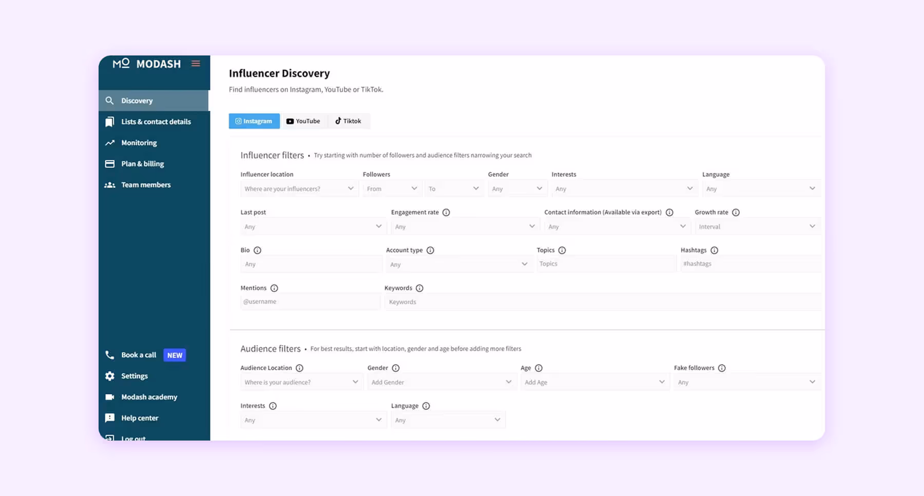 Modash influencer marketing 