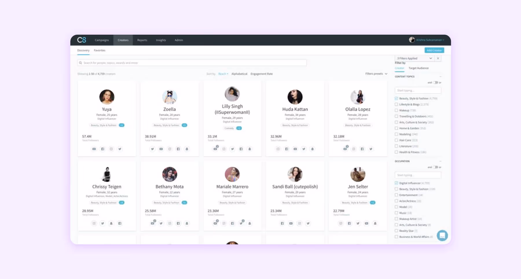 Captiv8 influencer marketing