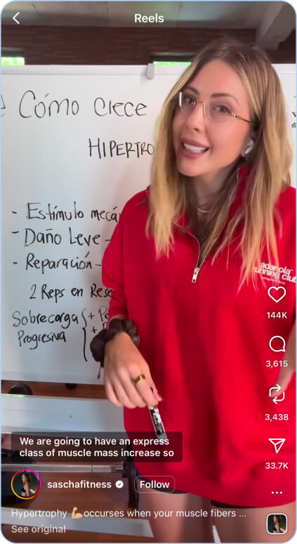 sascha fitness instagram reel