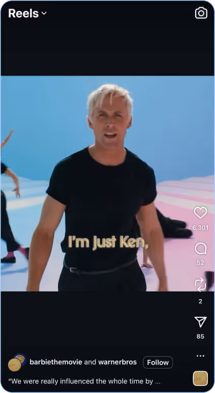 barbie movie screenshot of ken