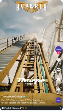 Thorpe park TikTok post