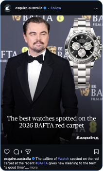 Esquire Australia instagram post
