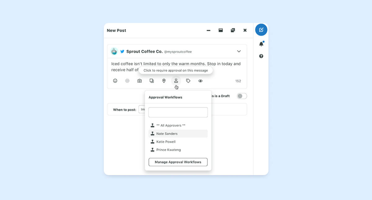 Sprout Social collaboration tools