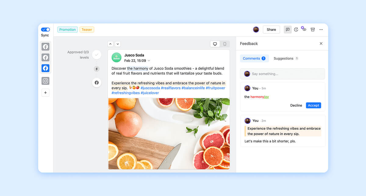 Planable collaboration tools