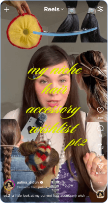 Hairstyle collage featuring braided buns, clips, and hair accessory trends