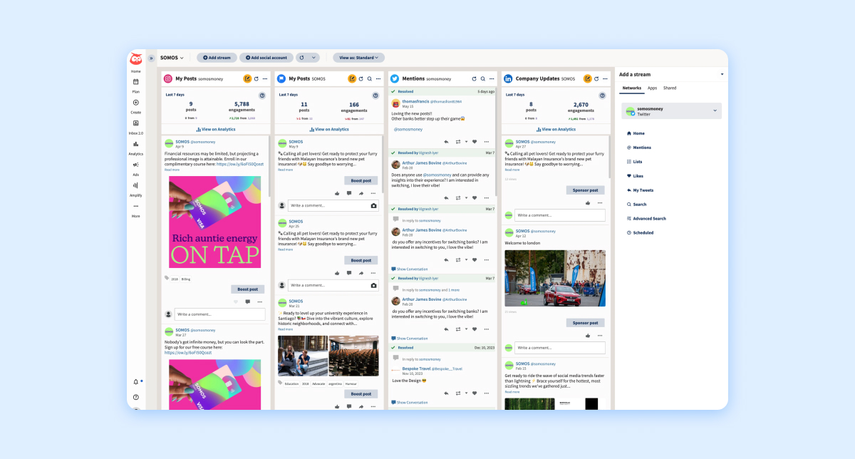 Hootsuite brand management tools