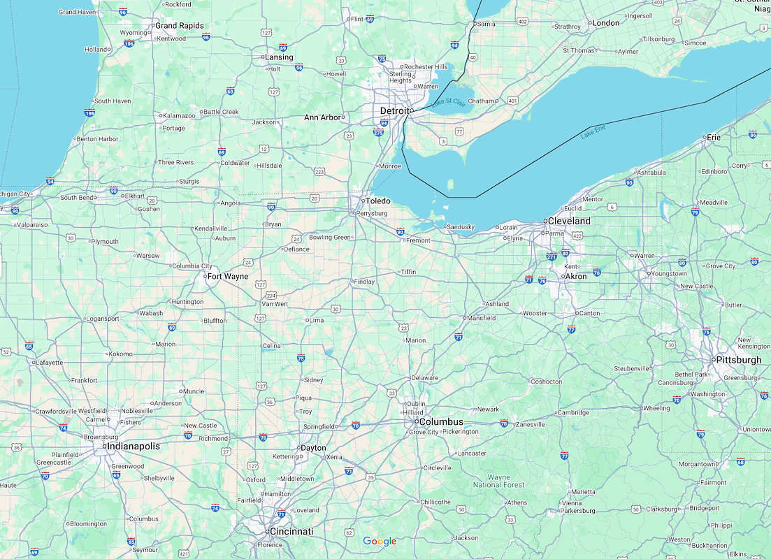 Detroit Metropolitan-Wayne County (DTW) to Dublin, OH