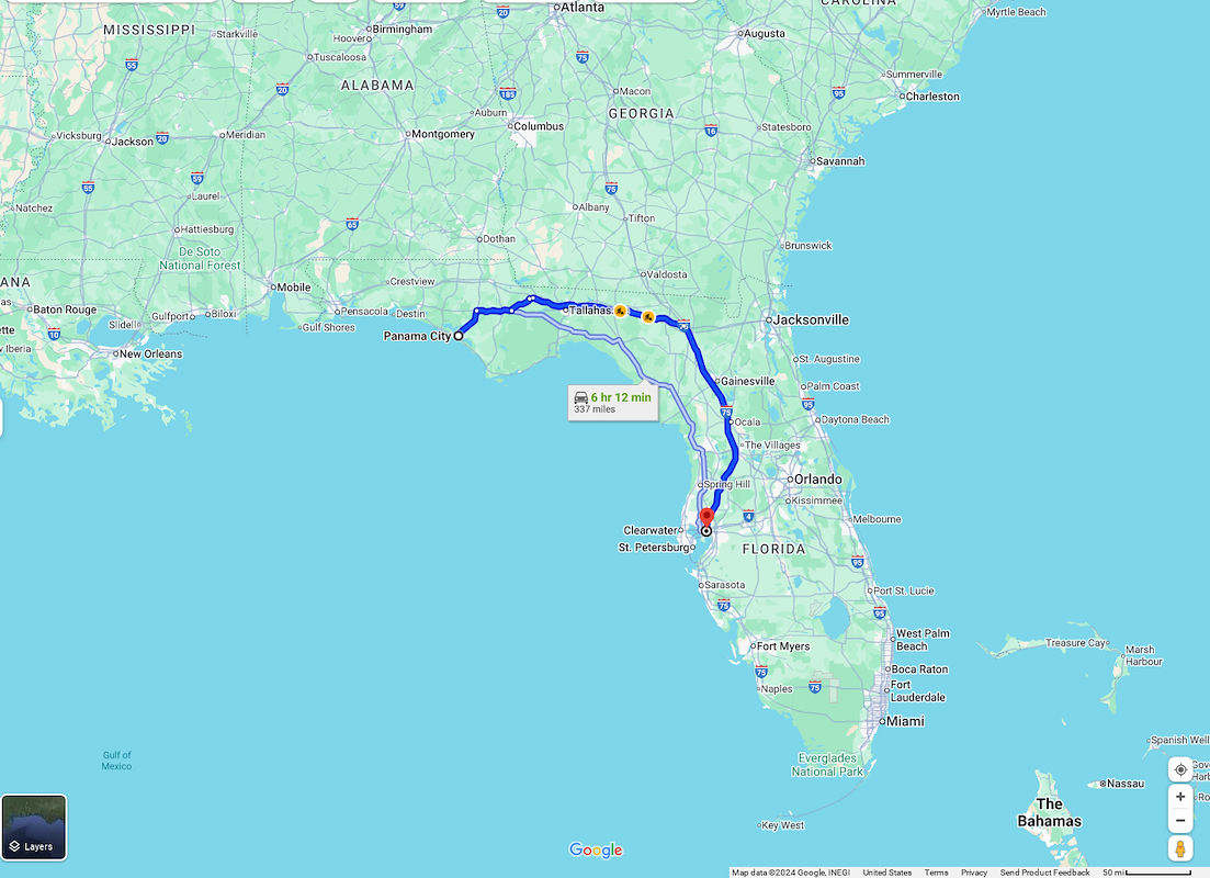 Panama City, FL to Tampa, FL