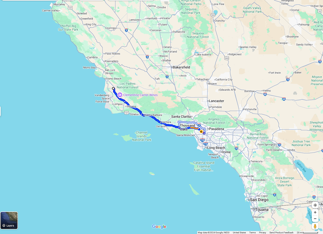 Santa Maria, CA to Los Angeles, CA
