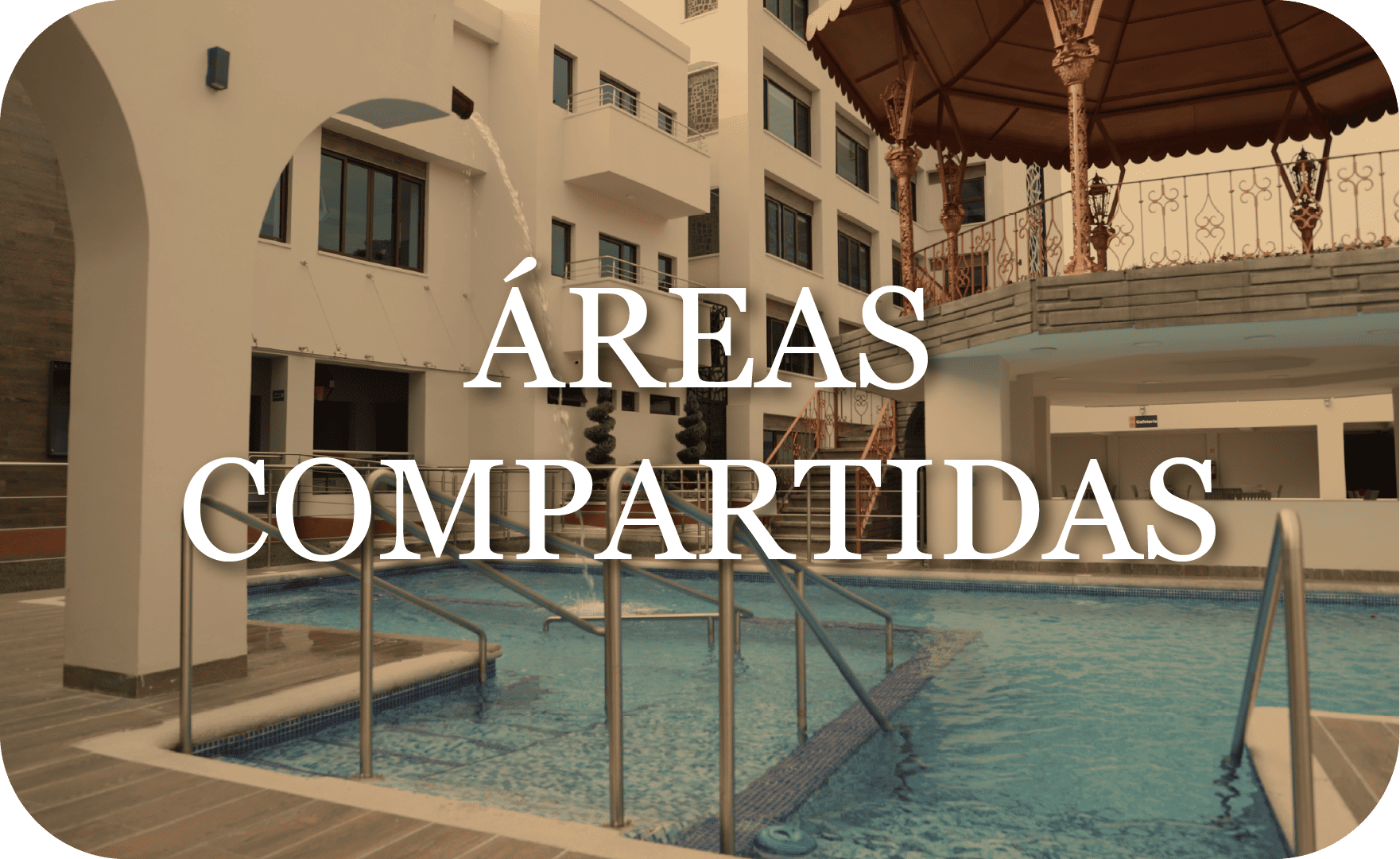Áreas compartidas: piscina de fácil acceso, elevadores, restaurante, terrazas, patio
