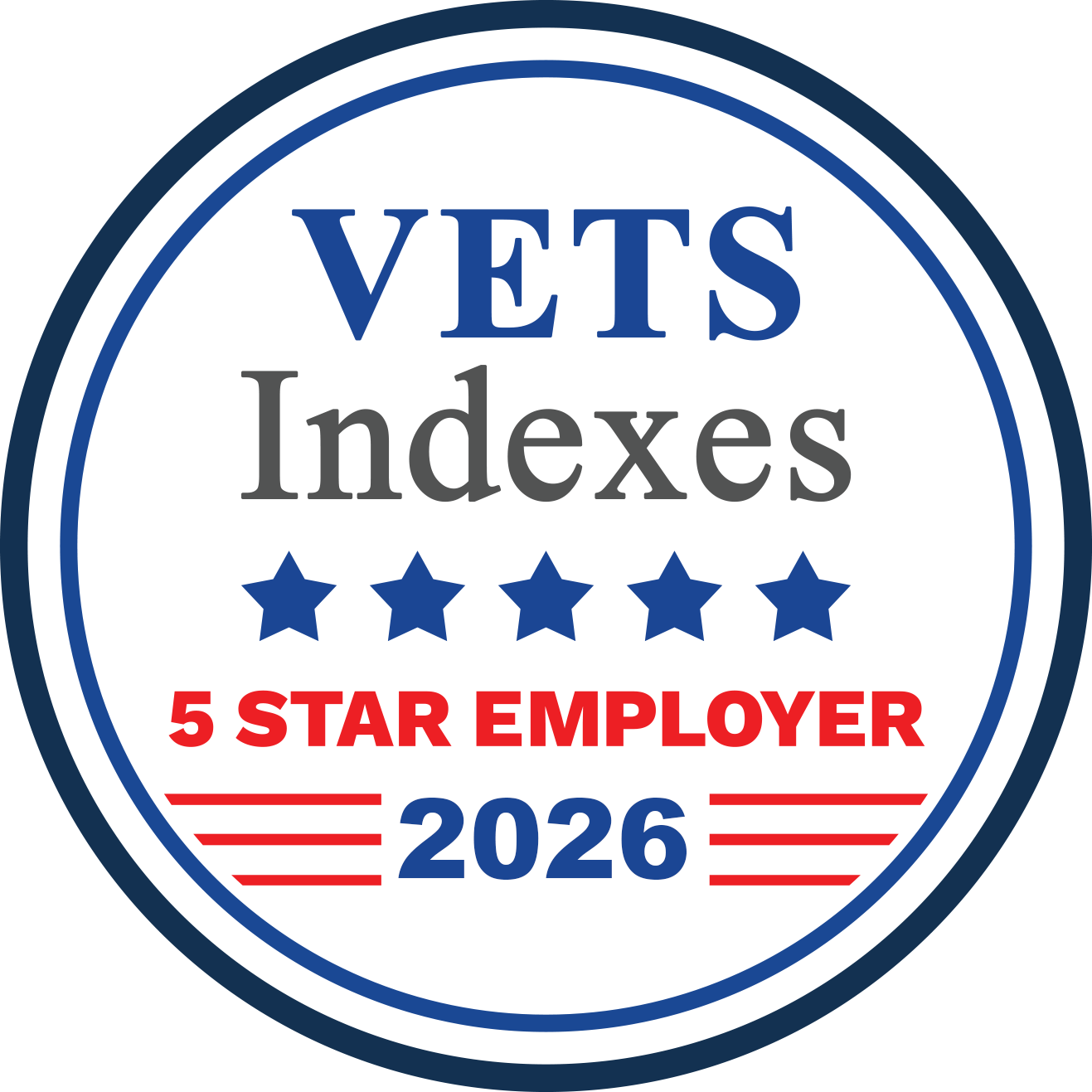VETS Indexes 2026 5 Star Employer Badge logo