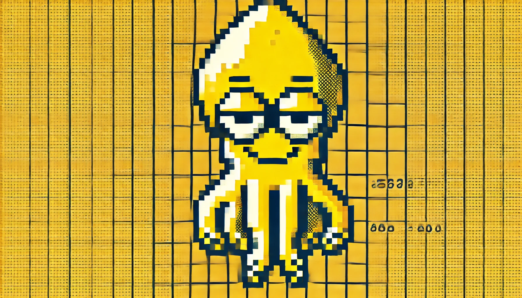 An Illustration of a squid on a grid, who is happy about the ease of CRM Integrations with Grid Squid. 