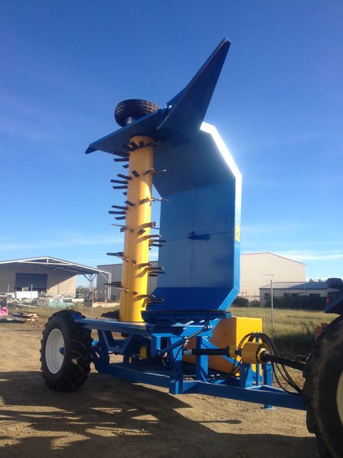 Compost turner during transport