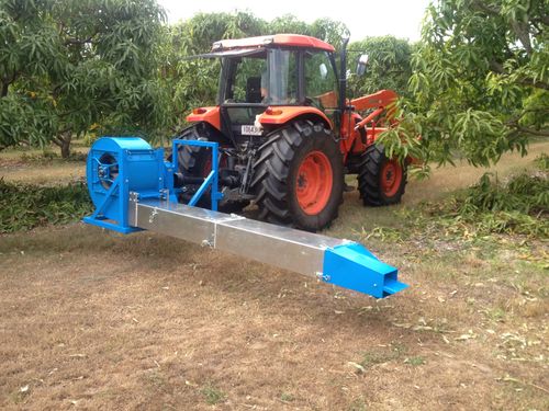 Tractor mounted orchard branch blower