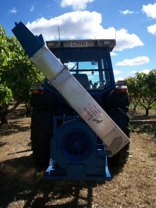 Branch blower collapsed for transport