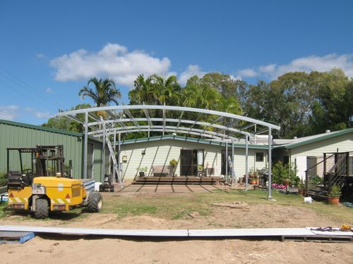 Construction of the patio