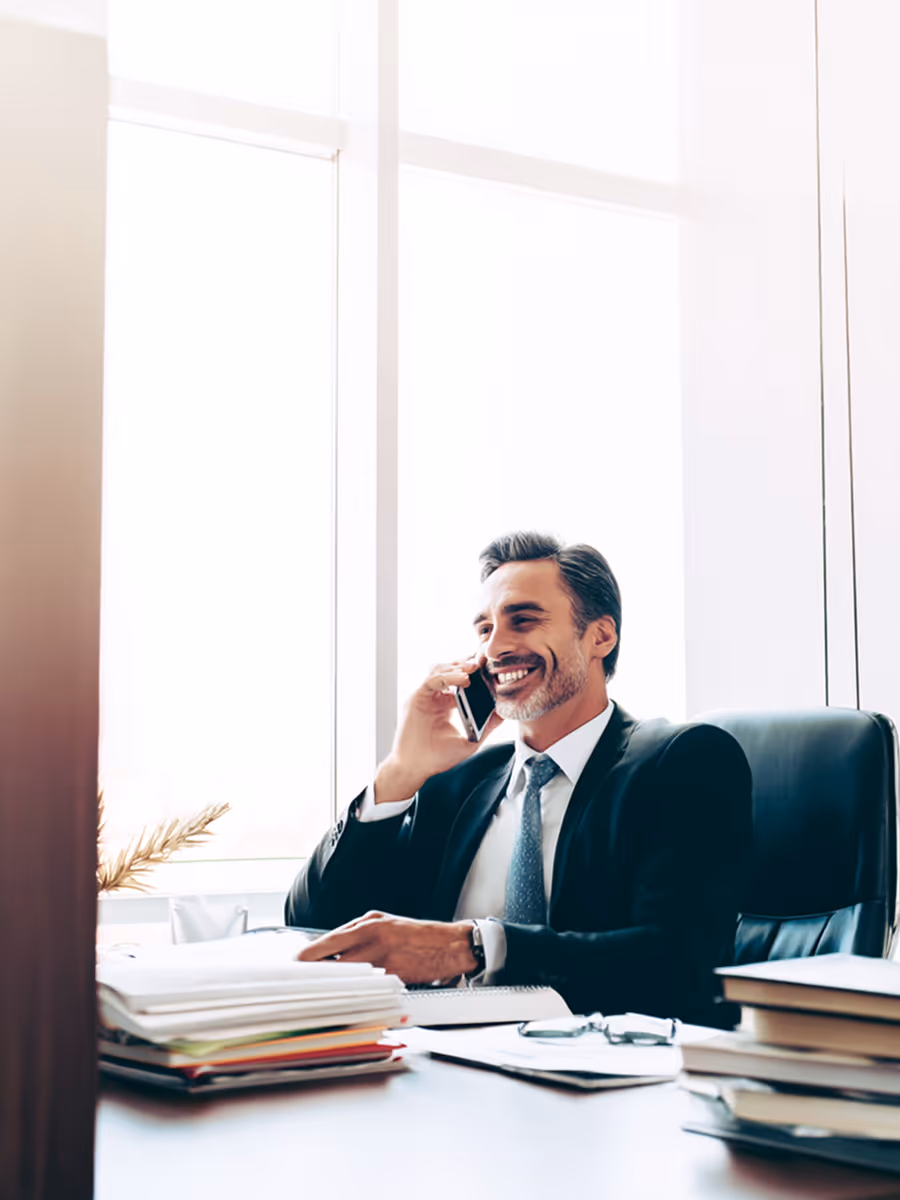 lawyer talking to client