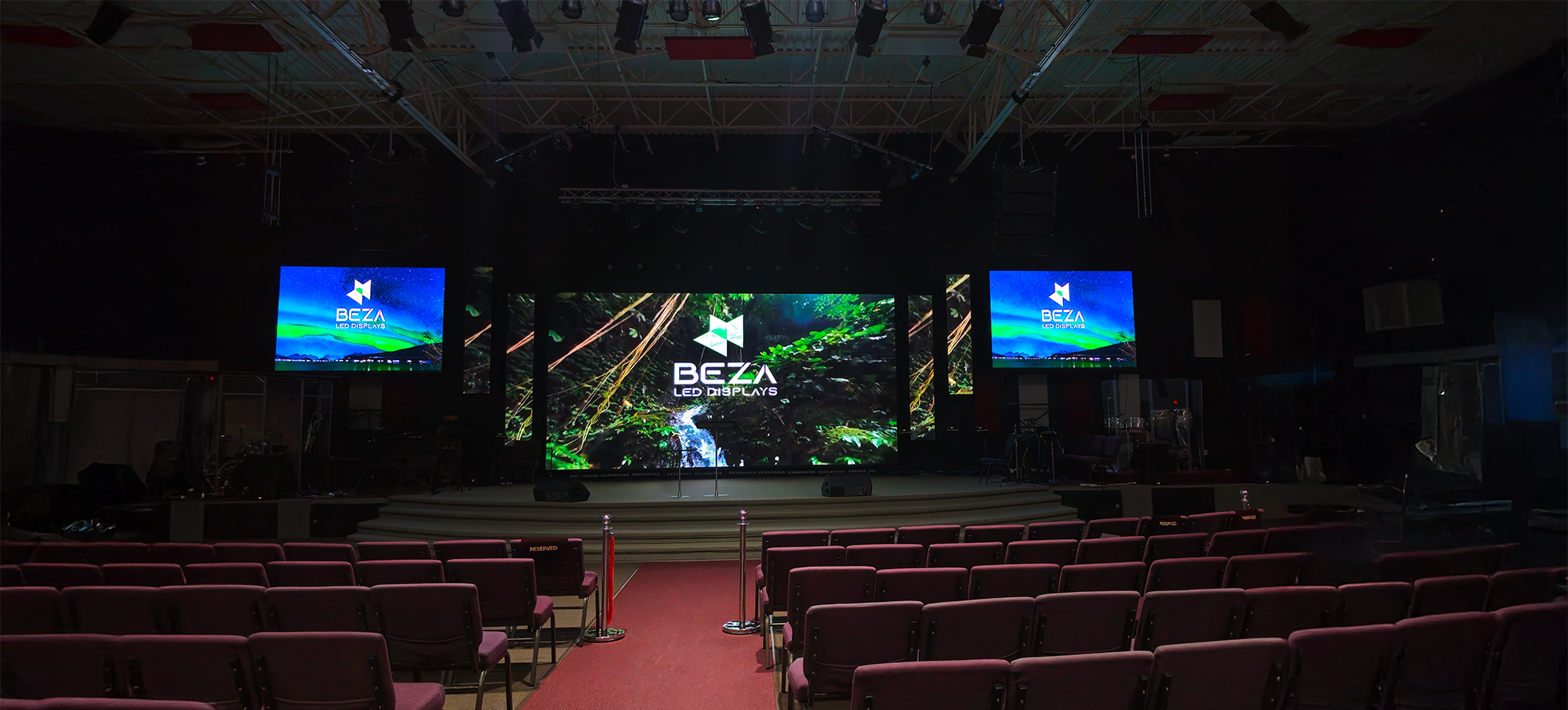 LED wall for church