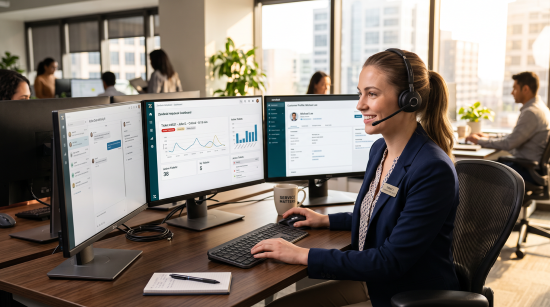 A consultant supporting a client team through the first weeks after ERP go-live