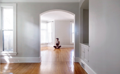 Person in empty house