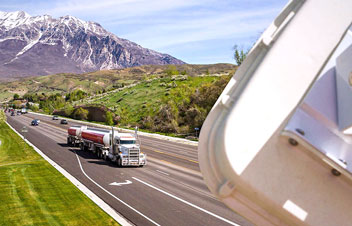 Advance sensor detecting approaching semi truck