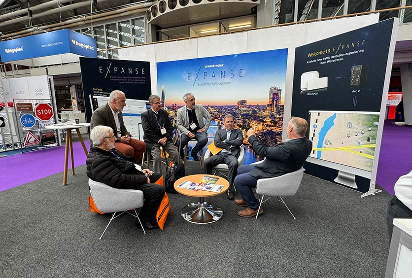 Image of a Business Meeting on a trade show floor