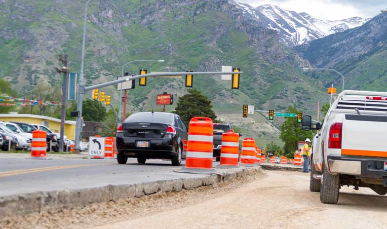 Matrix radar sensors at an intersection under construction